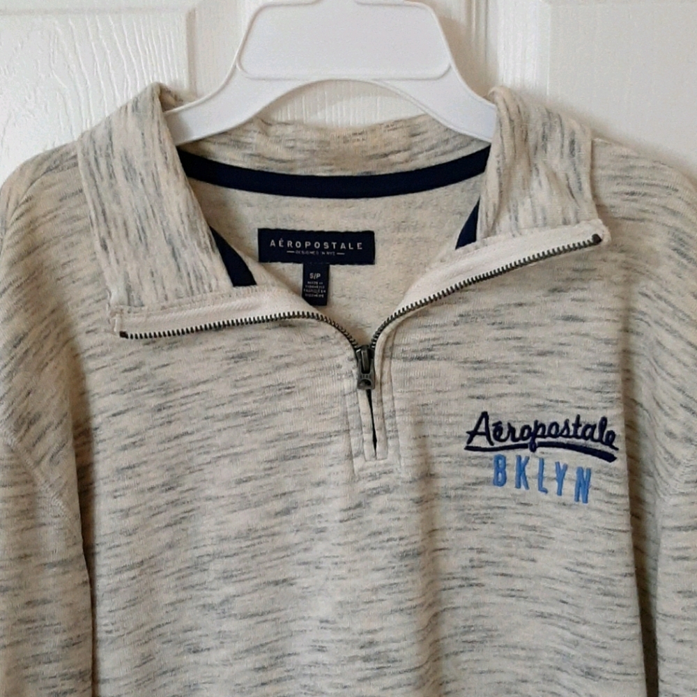 White & Gray Half Zip